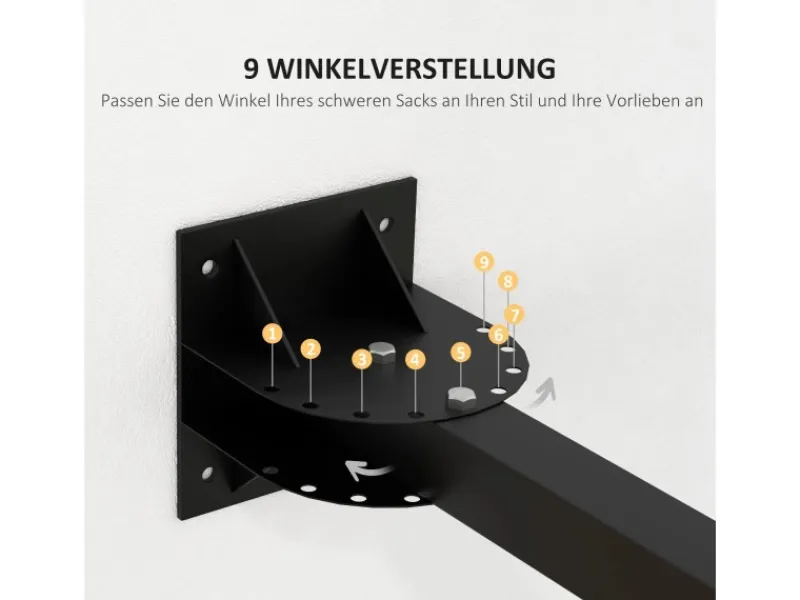 Boxsackhalterung für Zuhause Stahl Schwarz 80L x 17B x 48H cm*SPORTNOW Sale