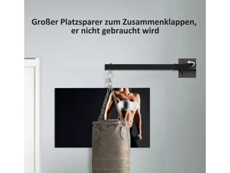 Boxsackhalterung für Zuhause Stahl Schwarz 80L x 17B x 48H cm*SPORTNOW Sale