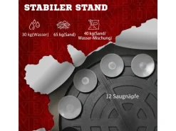 Boxständer Stahl Kunstleder Schwarz 80,5L x 48B x 163 205H cm*SPORTNOW Outlet