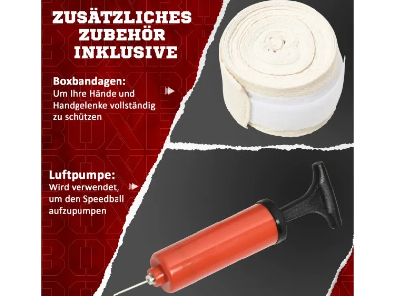 Boxständer Stahl Kunstleder Schwarz 80,5L x 48B x 163 205H cm*SPORTNOW Outlet