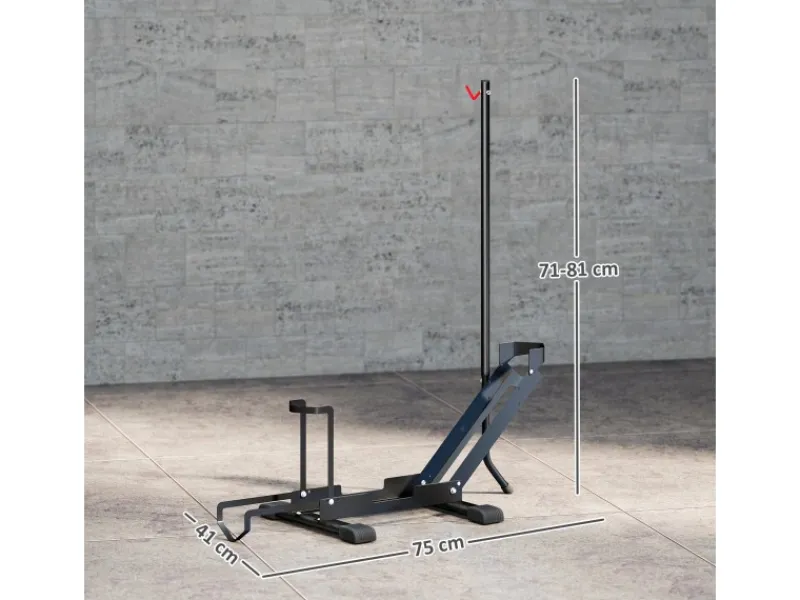 Fahrradständer Stahl Kunststoff Schwarz 75L x 41B x 71 81H cm*SPORTNOW New