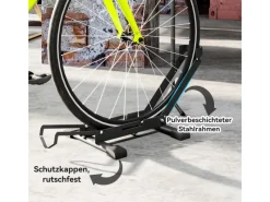 Fahrradständer Stahl Kunststoff Schwarz 75L x 41B x 71 81H cm*SPORTNOW New