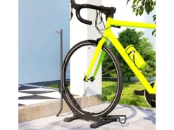 Fahrradständer Stahl Kunststoff Schwarz 75L x 41B x 71 81H cm*SPORTNOW New