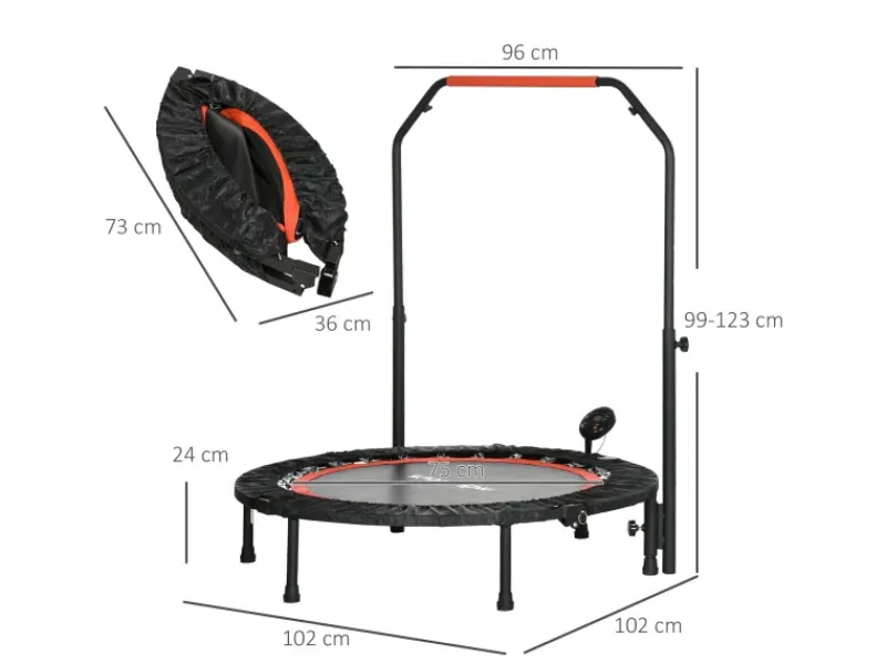 SPORTNOW Trampoline|Sportgeräte|Fitness-Trampolin Faltbar