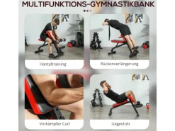 Hantelbank Stahl Kunstleder Schwarz 103L x 65B x 67-98H cm*SPORTNOW Discount