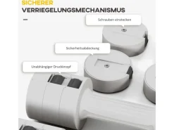 SPORTNOW Fitnessgeräte|Hanteln Kunststoff Stahl Weiß 26,5L x 7,5B x 7,5H cm