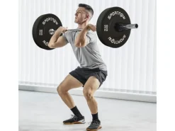 Hantelscheiben 2 x 10kg Gewichte Gummi Schwarz Ø45 x 8H cm*SPORTNOW Outlet