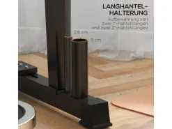 SPORTNOW Sportgeräte|Fitnessgeräte|Hantelständer Kurzhantelständer Stahl Schwarz 131L x 75B x 80H cm