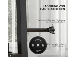 SPORTNOW Sportgeräte|Fitnessgeräte|Hantelständer Kurzhantelständer Stahl Schwarz 131L x 75B x 80H cm