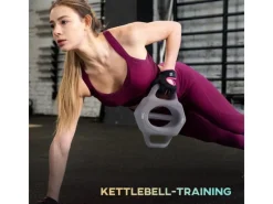 SPORTNOW Fitnessgeräte|3-in-1 Hantel 6 kg mit Griff Dumbbell Bodenschonender Metall Grau