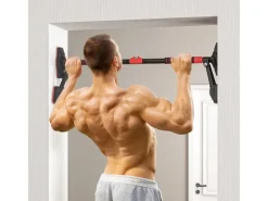 Klimmzugstange Verstellbar mit Pegelmessgerät Schwarz 79-98 x 7,5 x15cm*SPORTNOW New