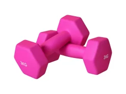 Kurzhantel 2er Set Kunststoff Metall Rosa 18L x 8B x 8H cm*SPORTNOW