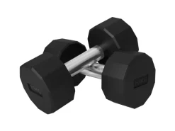 Kurzhantel-Set 20 kg aus Metall Rutschfest Kurzhanteln Schwarz*SPORTNOW Outlet