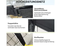 Pickleball Netz Metall Polyester Gelb+Schwarz 670L x 60B x 92H cm*SPORTNOW Best