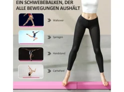 SPORTNOW Fitnessgeräte|Schwebebalken Kunststoff Polyester Hellrot 236L x 15B x 6,5H cm