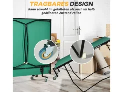 Tischtennisplatte Klappbar mit Netz Rollen Stahl 274 x 152,5 x76cm*SPORTNOW Clearance