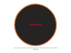SPORTNOW Trampoline|Trampolin-Sprungtuch Kunststoff Orange Schwarz 323L x 323B x 1H cm