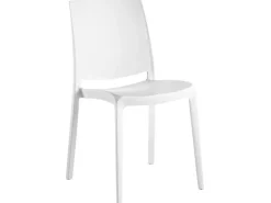 Balkonmöbel|Stapelstuhl London aus Kunststoff u. Fiberglass Matt Weiss 83 cm x 43 cm x 55cm