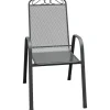 Gartenstühle|Balkonmöbel|Stapelstuhl Sacramento 95 cm x 70 cm x 55 cm Stahlgeflecht