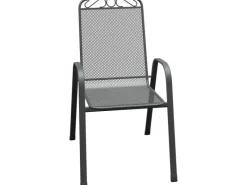 Gartenstühle|Balkonmöbel|Stapelstuhl Sacramento 95 cm x 70 cm x 55 cm Stahlgeflecht