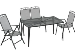 Gartenstühle|Balkonmöbel|Stapelstuhl Sacramento 95 cm x 70 cm x 55 cm Stahlgeflecht