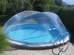 Poolüberdachung Cabrio Dom für Pools Ø 500 cm*Steinbach
