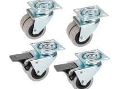 Strandkorbrollen-Set mit Feststeller Ø 50 mm 4-teilig* Discount