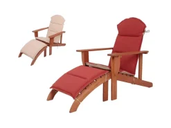 Garden Pleasure Sonnenliegen|Lounge-Gartenmöbel|Stuhl Adirondack Chair Harper mit Auflage