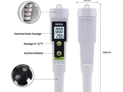 Elektronisches Salztestgerät 18,8 cm x 3,5 cm x 3,5 cm Weiß*Summer Fun