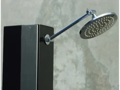 Exquisit Solardusche aus Edelstahl mit Glasfront*Summer Fun Hot