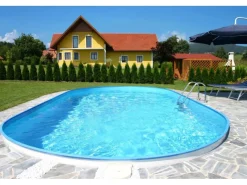 Stahlwand Pool-Set FARO Einbaubecken Ovalf. 600x320x120cm*Summer Fun Best