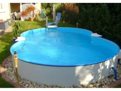 Stahlwand-Pool Calypso Einbau-u. Aufstellbecken Achtf. 525x320x150cm*Summer Fun New