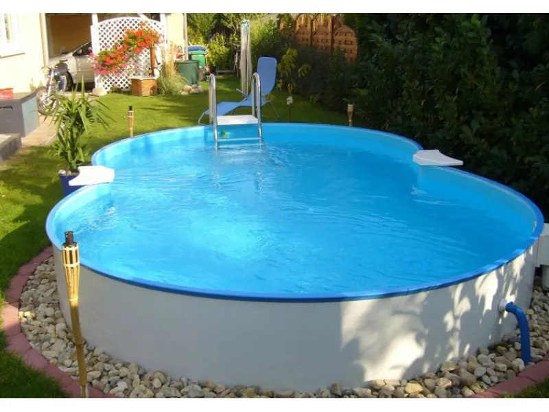 Stahlwand-Pool Calypso Einbau-u. Aufstellbecken Achtf. 525x320x150cm*Summer Fun New