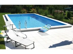 Summer Fun Einbaupools|Styropor-Pool Set LUGANO Einbaub.700 x 350 x 150cm inkl. Stahlleiter