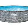 Summer Waves Aufstellpools|Aufstellpool Elite Frame Steinoptik Grau Ø 427 cm x 107 cm