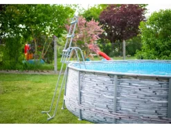 Summer Waves Aufstellpools|Aufstellpool Elite Frame Steinoptik Grau Ø 427 cm x 107 cm