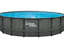 Summer Waves Rundpool 549 cm x 132 cm Rattangrau* Online