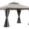 Sunjoy Gartenlauben|Gazebo Stoj Stoff 336 cm x 402 cm Grau