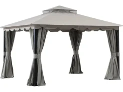 Sunjoy Gartenlauben|Gazebo Stoj Stoff 336 cm x 402 cm Grau