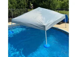 Poolpavillon Gran Stoff Schwimmender 300 cm x 300 cm Grau*Sunjoy Sale