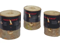 Sunny Garden Gartendekoration|Schwedenfeuer aus Holz Ø 12 cm x 18 cm