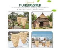 Weitere Gartenhelfer|Gartenvliese|Sunny-Tree Winterschutz für Pflanzen und Bäume  Frostschutz  Frostschutzhaube Langlebiges Material  Beige 240 cm x 200 cm