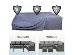 SVITA Lounge-Gartenmöbel|Gartenmöbel-Sets|Abdeckhaube Madison/Monroe Rattan Gartenlounge Gartenmöbel