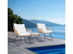 Amalfi Rattan Sitzgruppe Outdoor Gartenlounge 2 Personen Balkonset*SVITA Sale