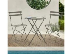 Berlin Balkonmöbel Bistroset Stuhl Tisch Garten Bistro Cafe Metall Klappmöbel*SVITA Online