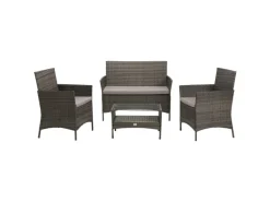 SVITA Lounge-Gartenmöbel|Brooklyn Polyrattan Sitzgruppe Lounge Gartenmöbel Set