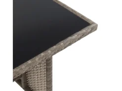 SVITA Lounge-Gartenmöbel|Gartenmöbel-Sets|Denver Polyrattan Gartenmöbel Set Essgruppe Lounge Esstisch