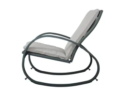 SVITA Gartenstühle|Eiby Deluxe Schaukelstuhl Schaukelsessel Outdoor Armlehne