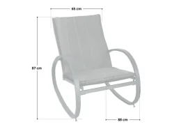 SVITA Gartenstühle|Eiby Deluxe Schaukelstuhl Schaukelsessel Outdoor Armlehne