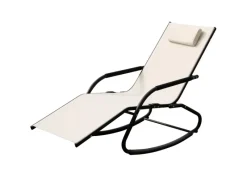 SVITA Sonnenliegen|Fjon Schaukelliege Gartenliege Liegestuhl Sonnenliege Kissen Aluminium